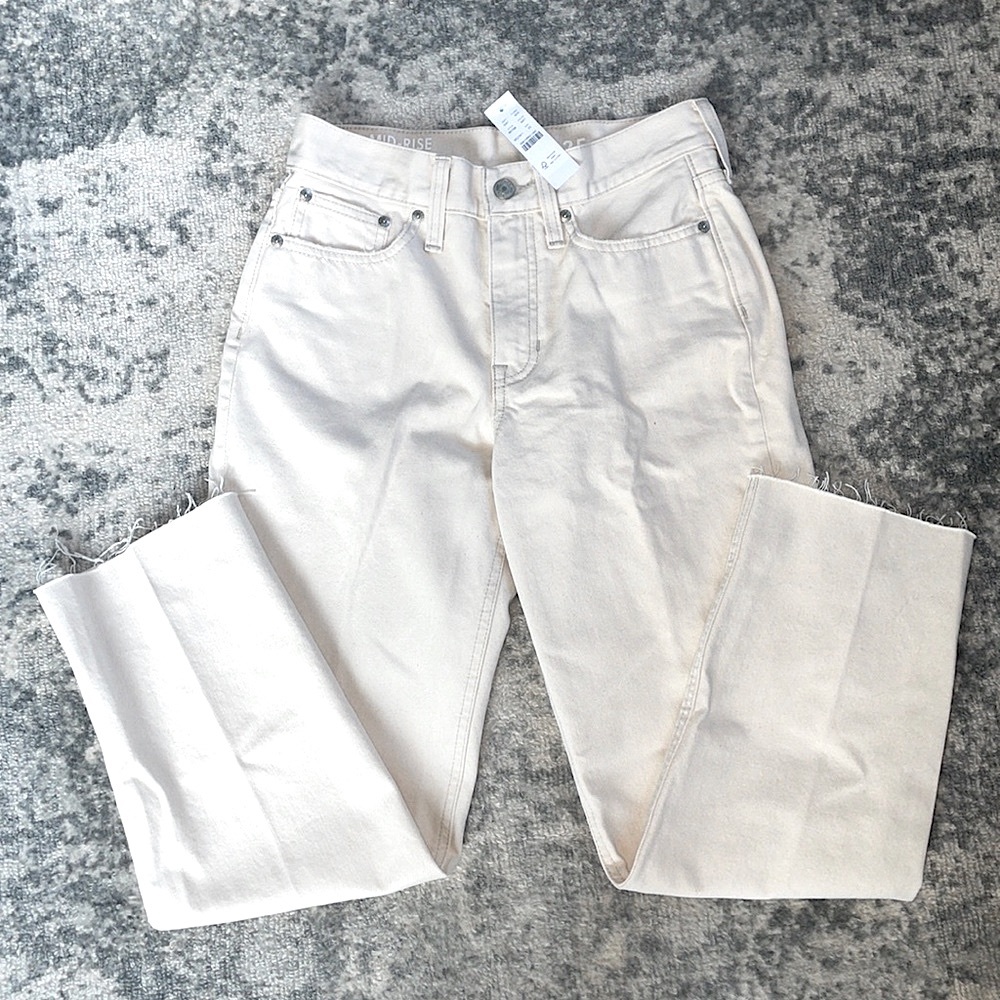 Off-White Mid-Rise Classic Straight Leg Jeans